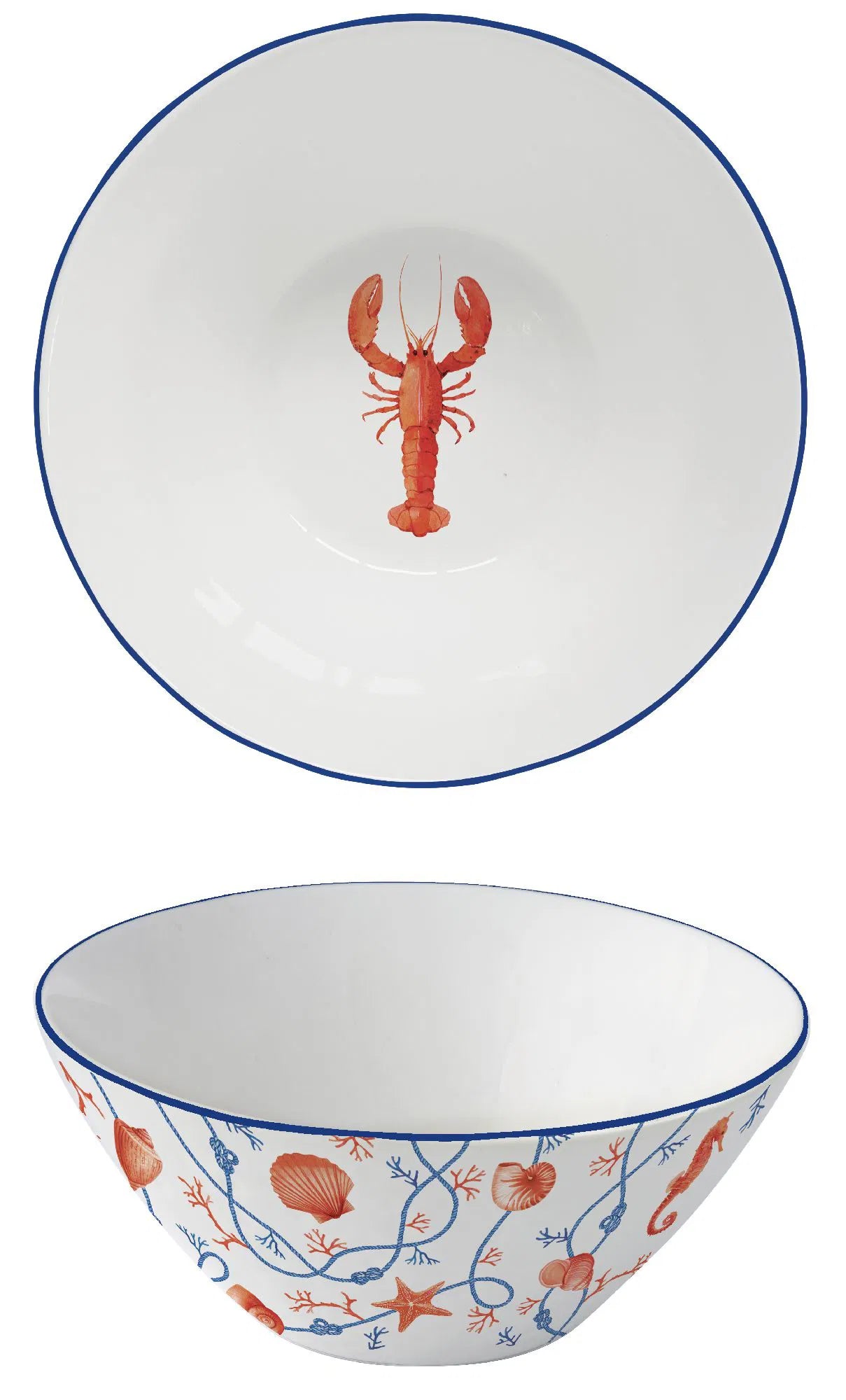 Insalatiera costa marina in porcellana - 22,5 cm