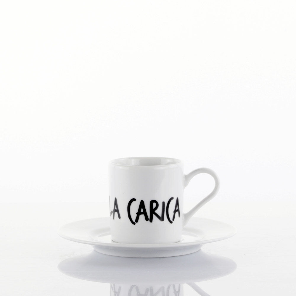 Tazza Caffè con piattino - " Dammi La Carica "