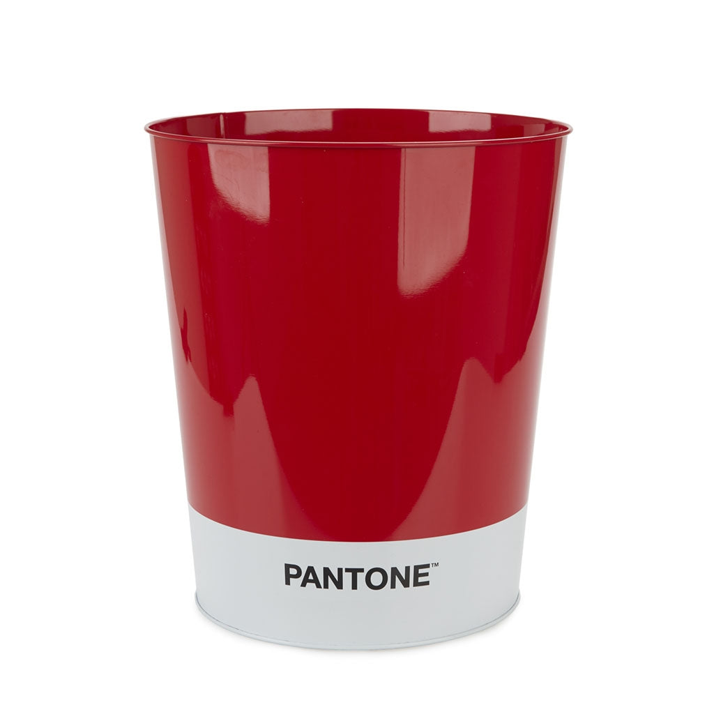 Cestino carta Pantone in latta - di colore rosso