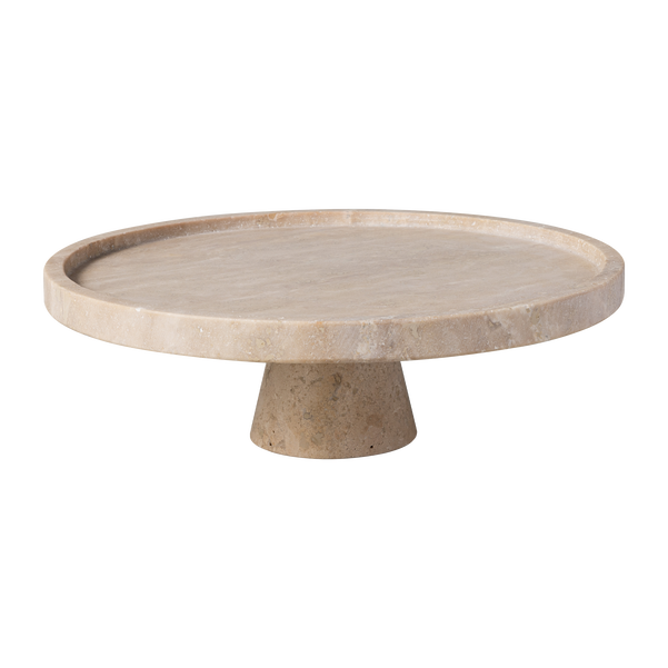 Manufacture Travertine Piatto da portata con piede