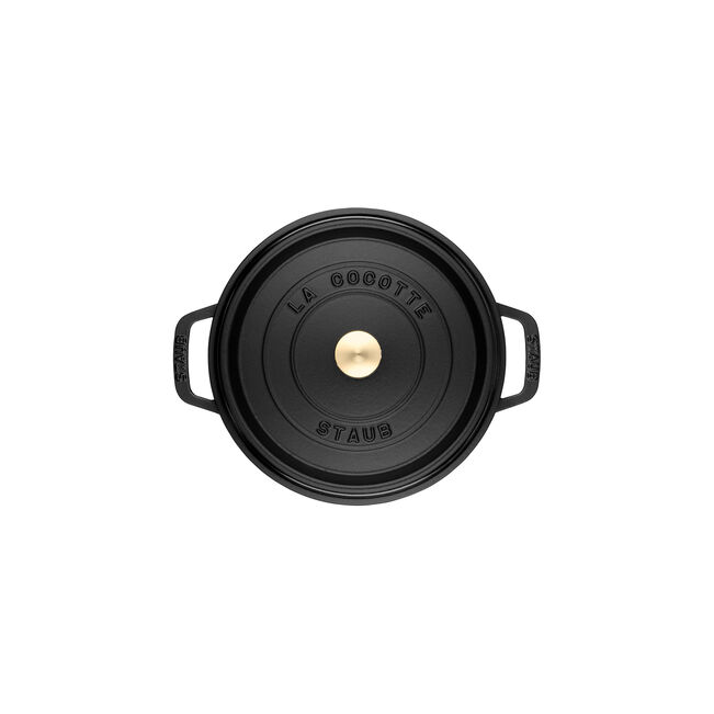 Cocotte rotonda - 30 cm, Nera