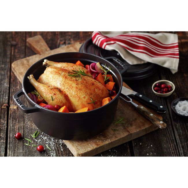 Cocotte rotonda - 30 cm, Nera