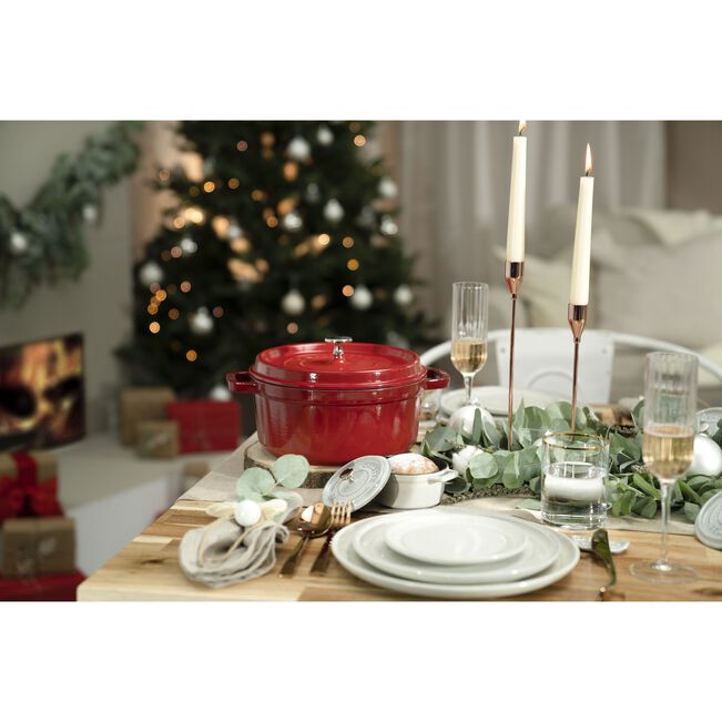 Cocotte rotonda - 24 cm, ciliegia