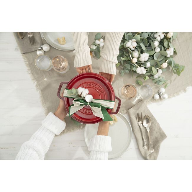 Cocotte rotonda - 26 cm, ciliegia