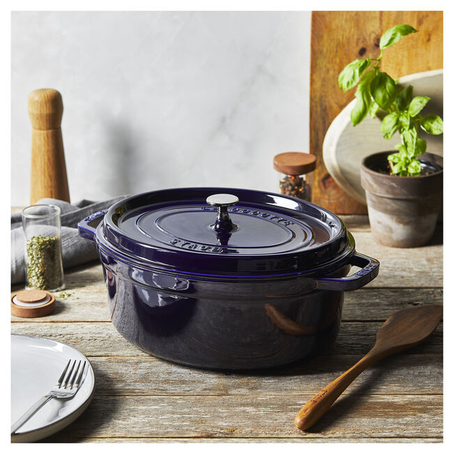Cocotte ovale - 31 cm, blu scuro