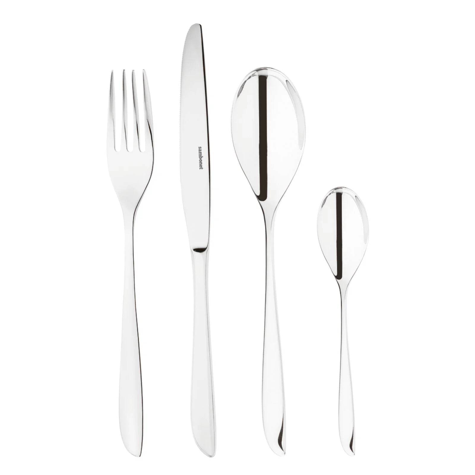 Leaf - Servizio tavola 24 posate in acciaio inox