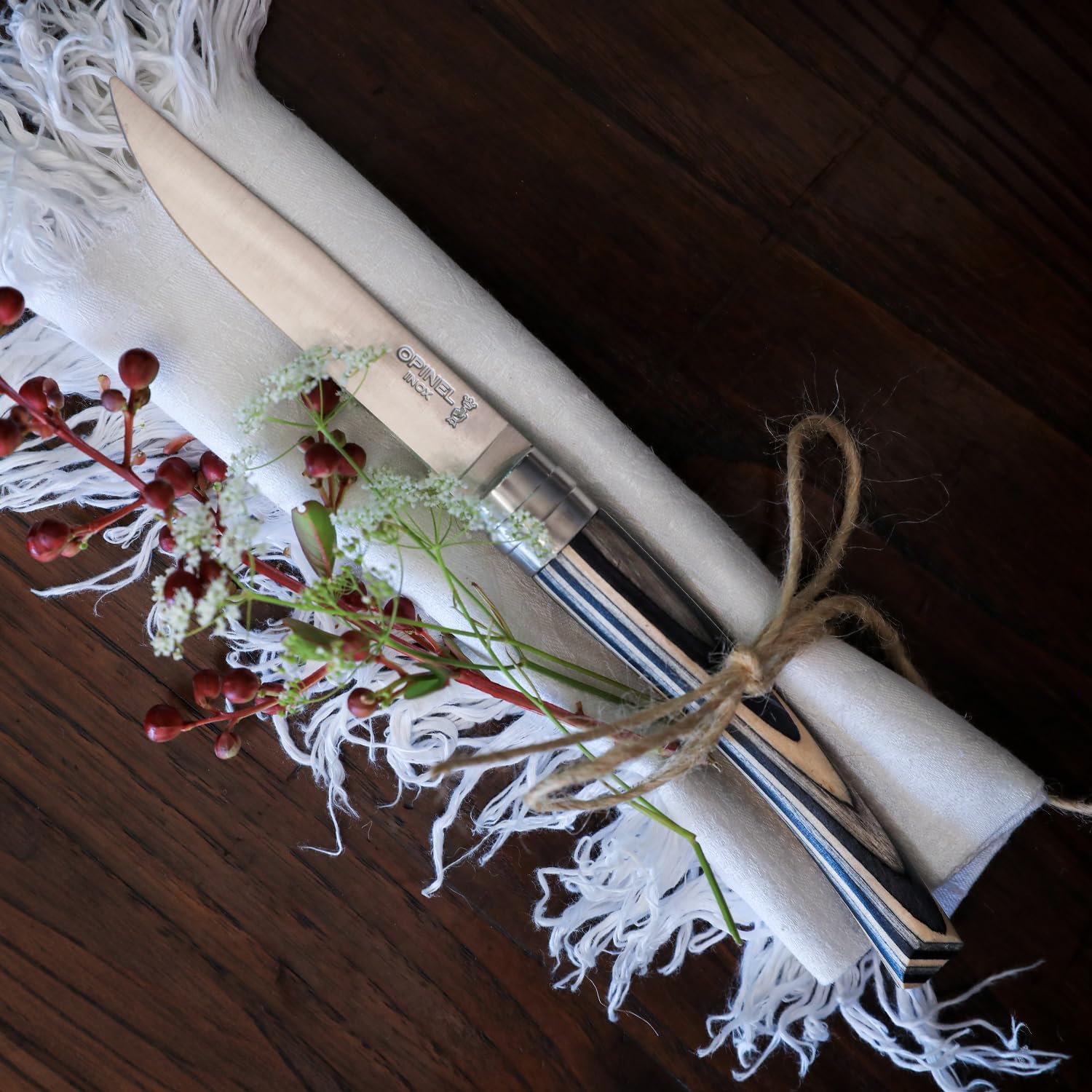 Coltelli Kit Tavola - Cofanetto di Betulla Lamellare Table Chic