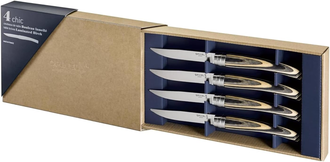 Coltelli Kit Tavola - Cofanetto di Betulla Lamellare Table Chic