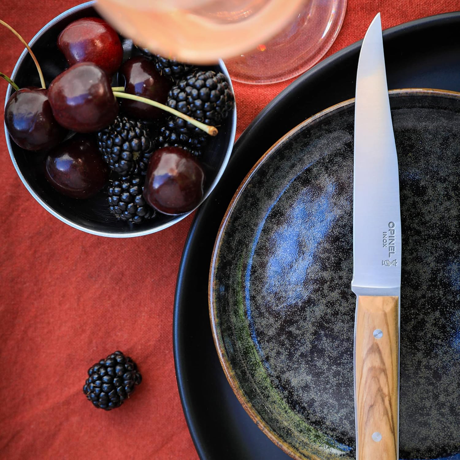 Set 4 coltelli tavola / Facette Frassino