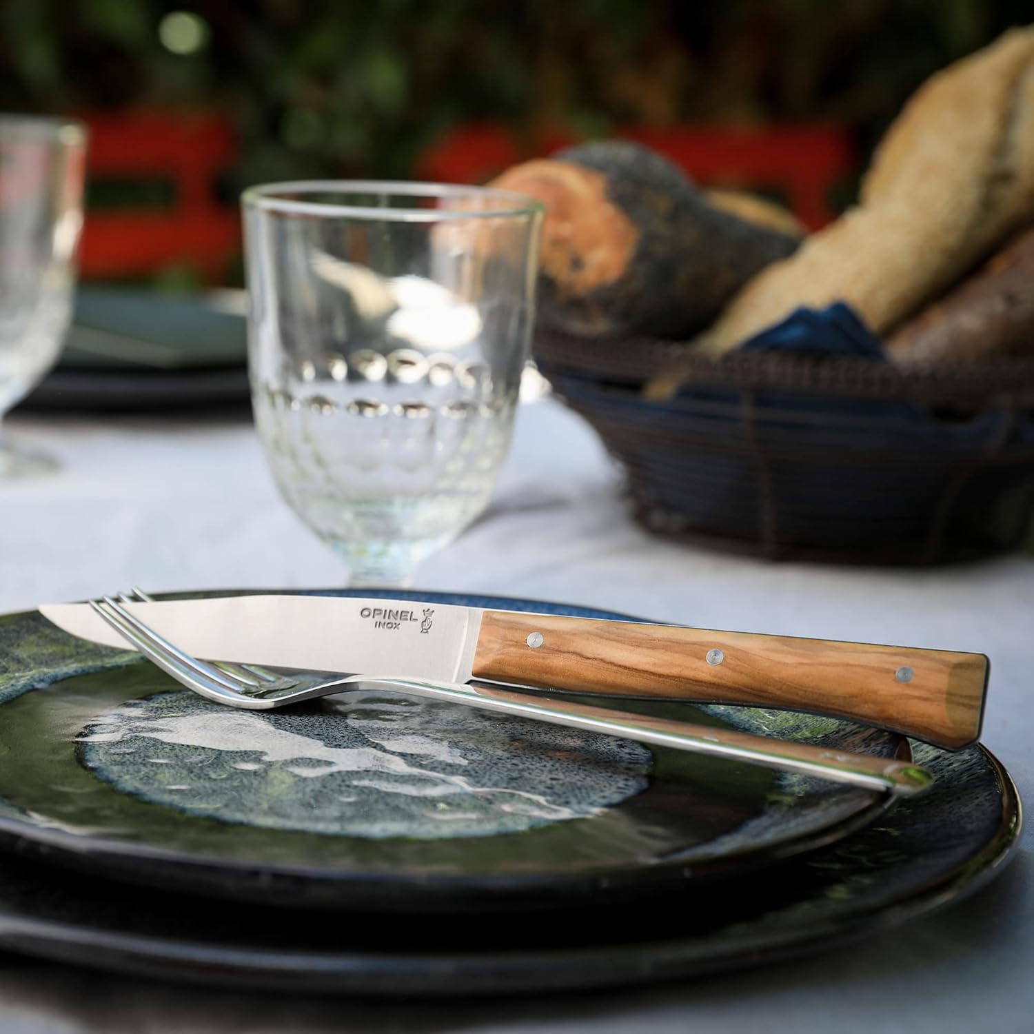 Set 4 coltelli tavola / Facette Frassino