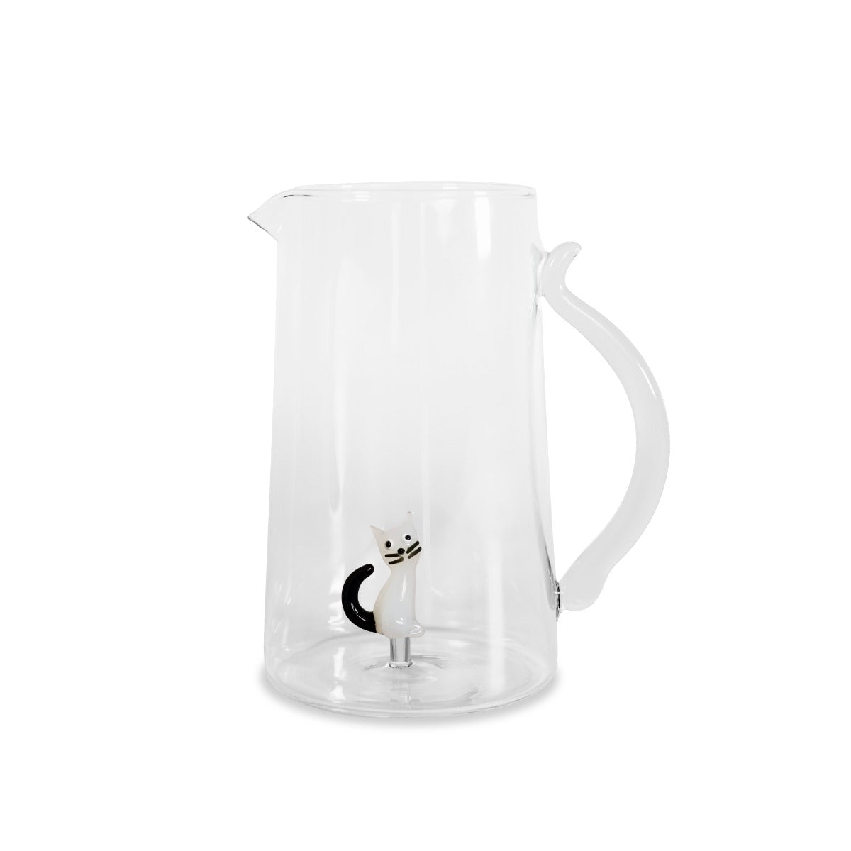 Caraffa in vetro borosilicato - 1,5L / Decoro Gatto