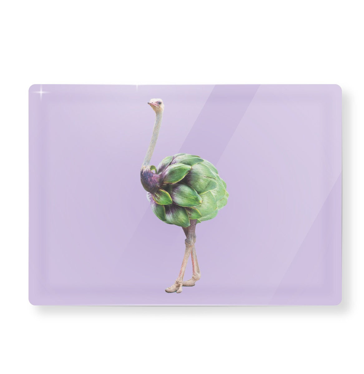 Tagliere in vetro - 30x20cm / Decoro Carciofo