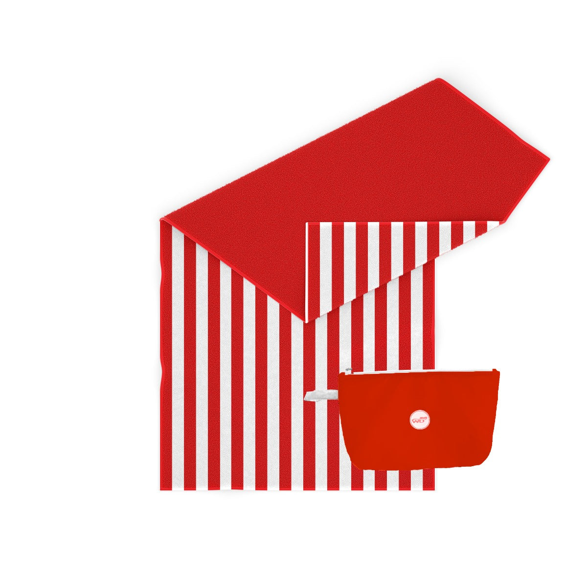 Set pochette termica e asciugamano - Rosso