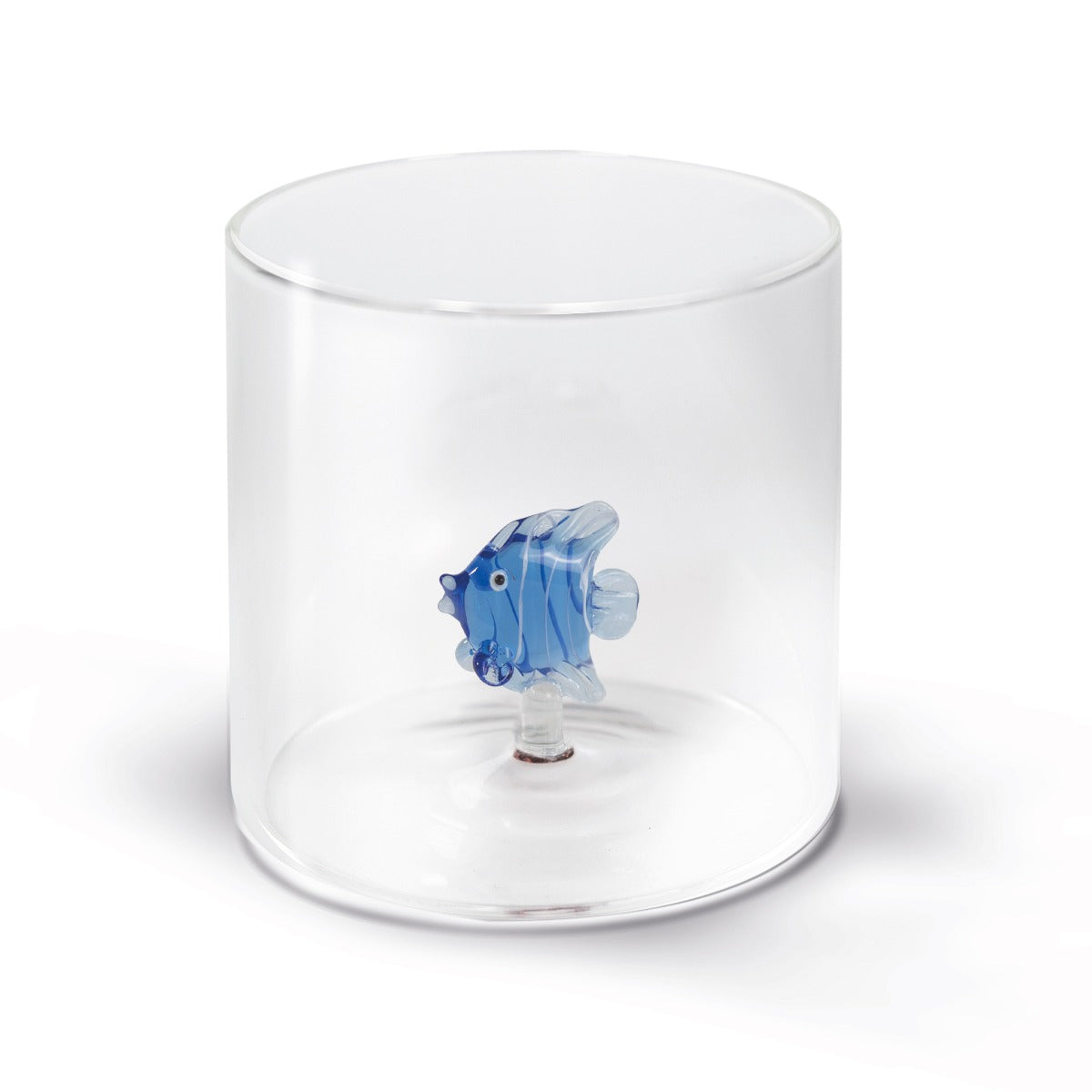 Bicchiere in vetro borosilicato - 250 ml / Decoro Pesce Azzurro