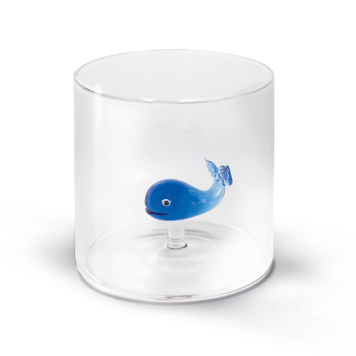 Bicchiere in vetro borosilicato - 250 ml / Decoro Balena