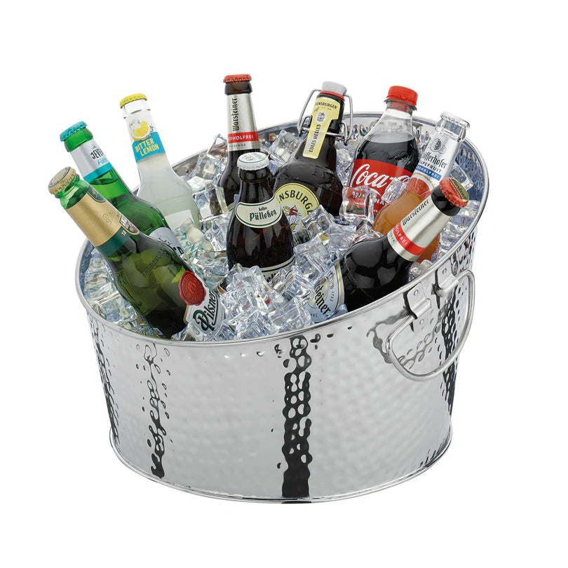 Spumantiera in Metallo Mertallato - portaghiacco con 2 manici