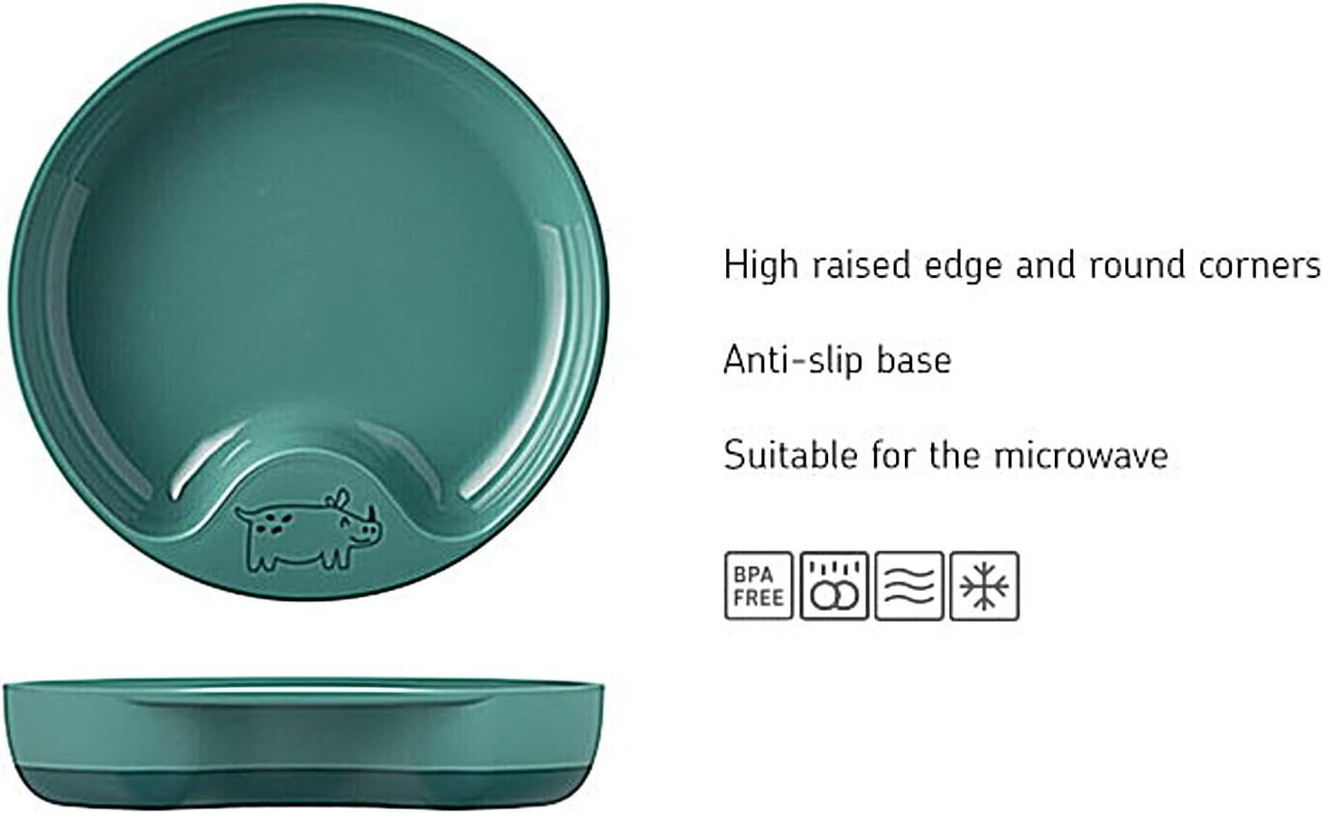 Piatto per pappa antiscivolo "Mio - Little Farm"