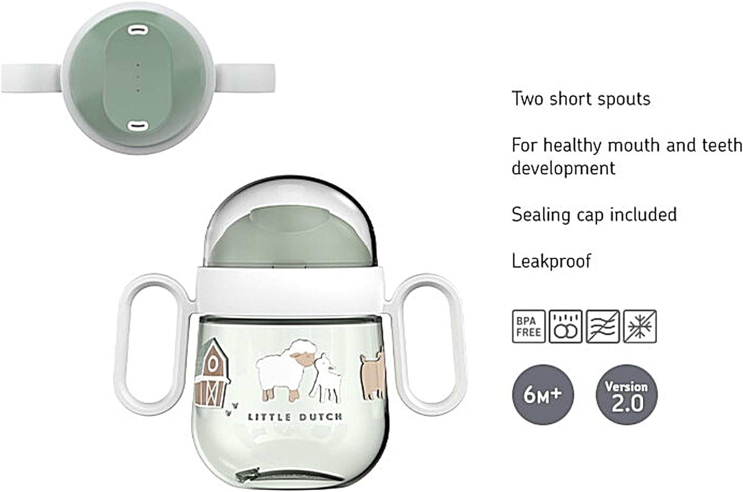 Tazza bambino antigoccia "Mio - Little Farm" - 2 Beccucci / 200ml