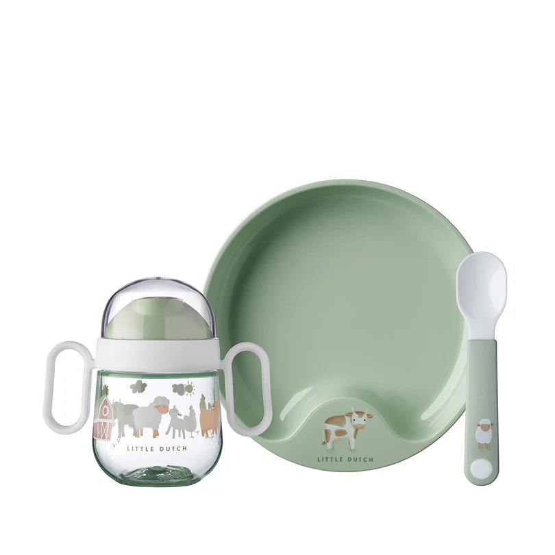 Set 3 Pezzi Pappa "Mio - Little Farm" / Verde
