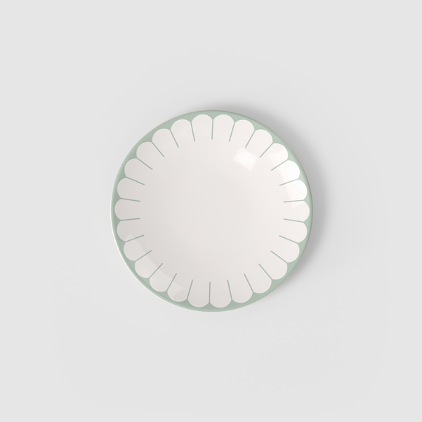 "Fleur" Piatto da dessert - colazione /Verde