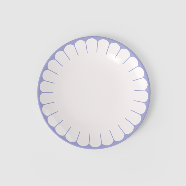 "Fleur" Piatto piano / Bleu