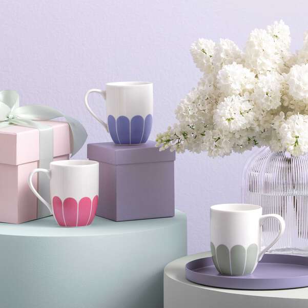 "Fleur" Tazza con manico / Bleu