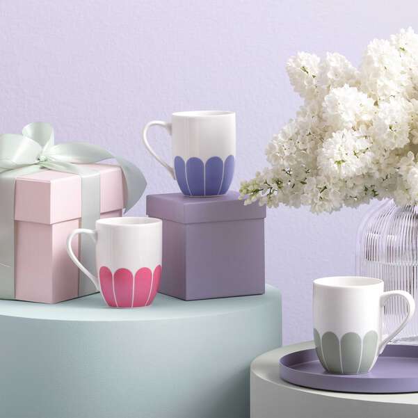 "Fleur" Tazza con manico / Cassis