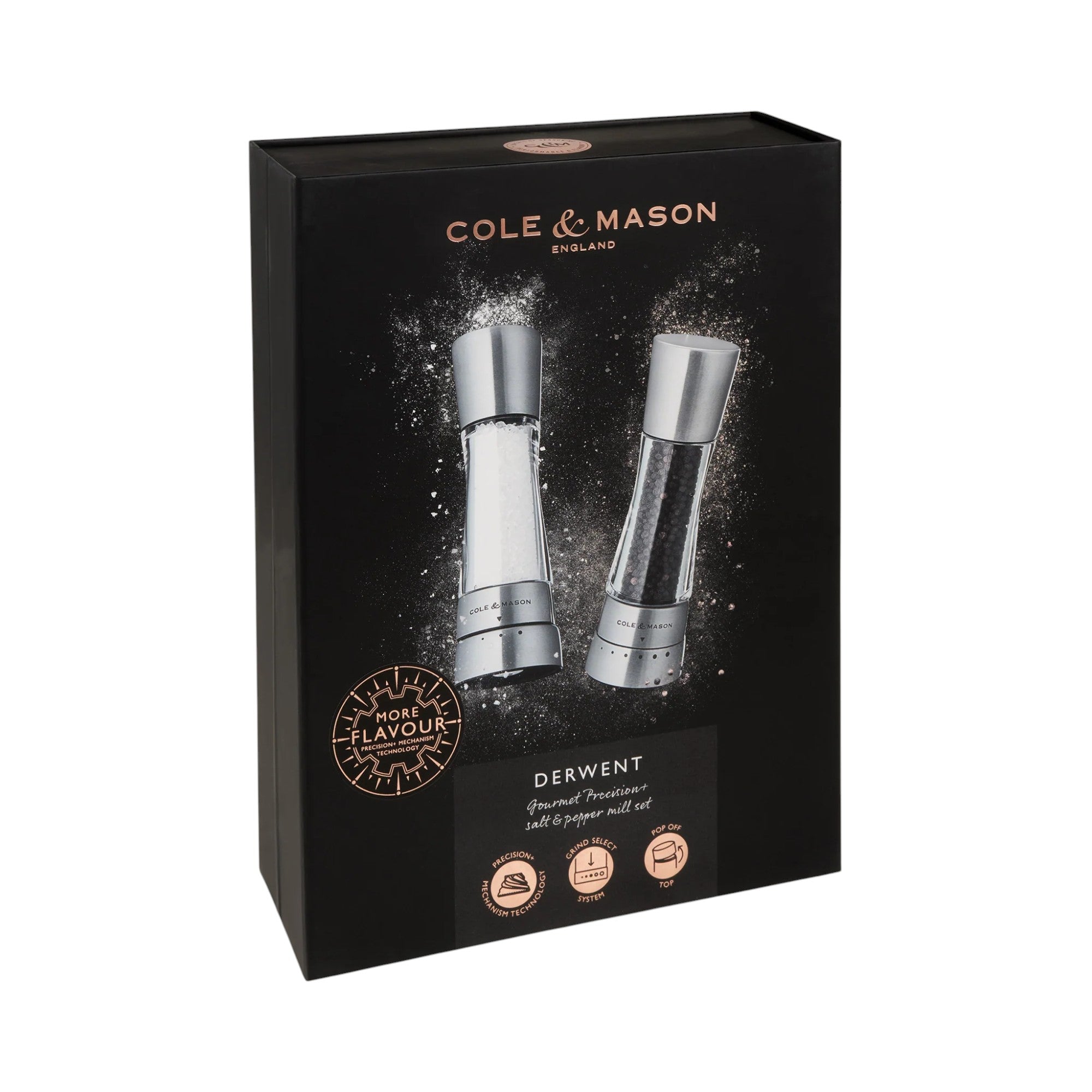 Derwent Salt and Pepper Mill Gift Set 19 cm