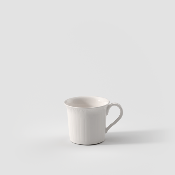 Cellini Tazzina da caffè in porcellana di colore bianco, 60 ml