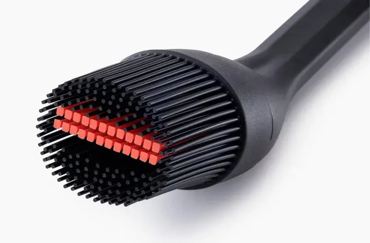 GrillOut™ Spazzola per barbecue impugnatura allungabile - silicone / Nero