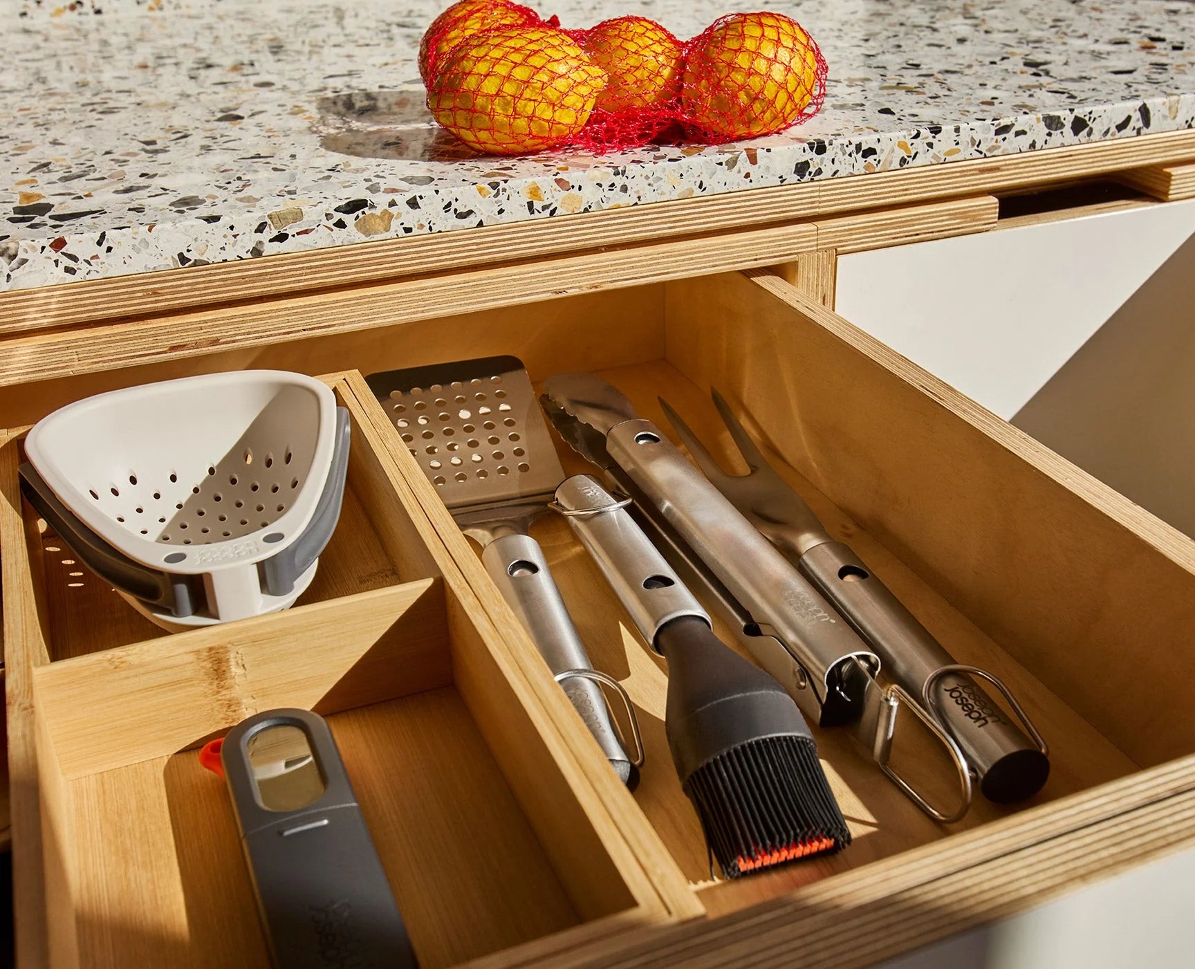 GrillOut™ Forchetta per barbecue - Manico allungabile / acciaio inox