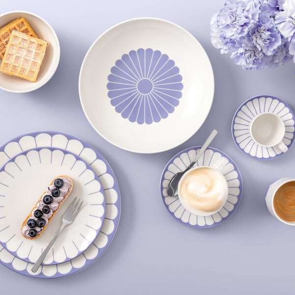 "Fleur" Piattino per tazzina da caffè / Bleu