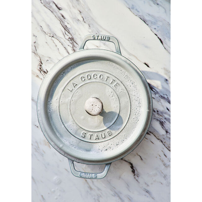 Cocotte rotonda - 24 cm, color tartufo bianco