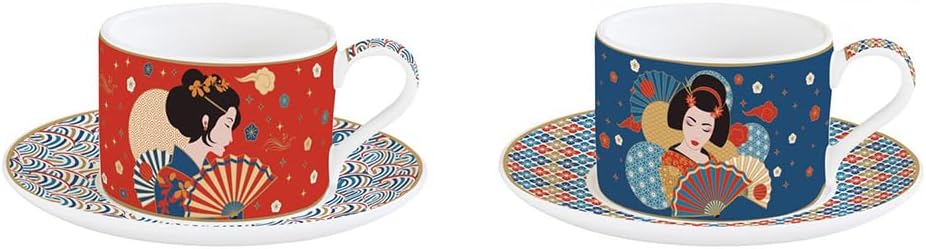 "Tokyo" Set 2 tazzine caffè Espresso + Moka