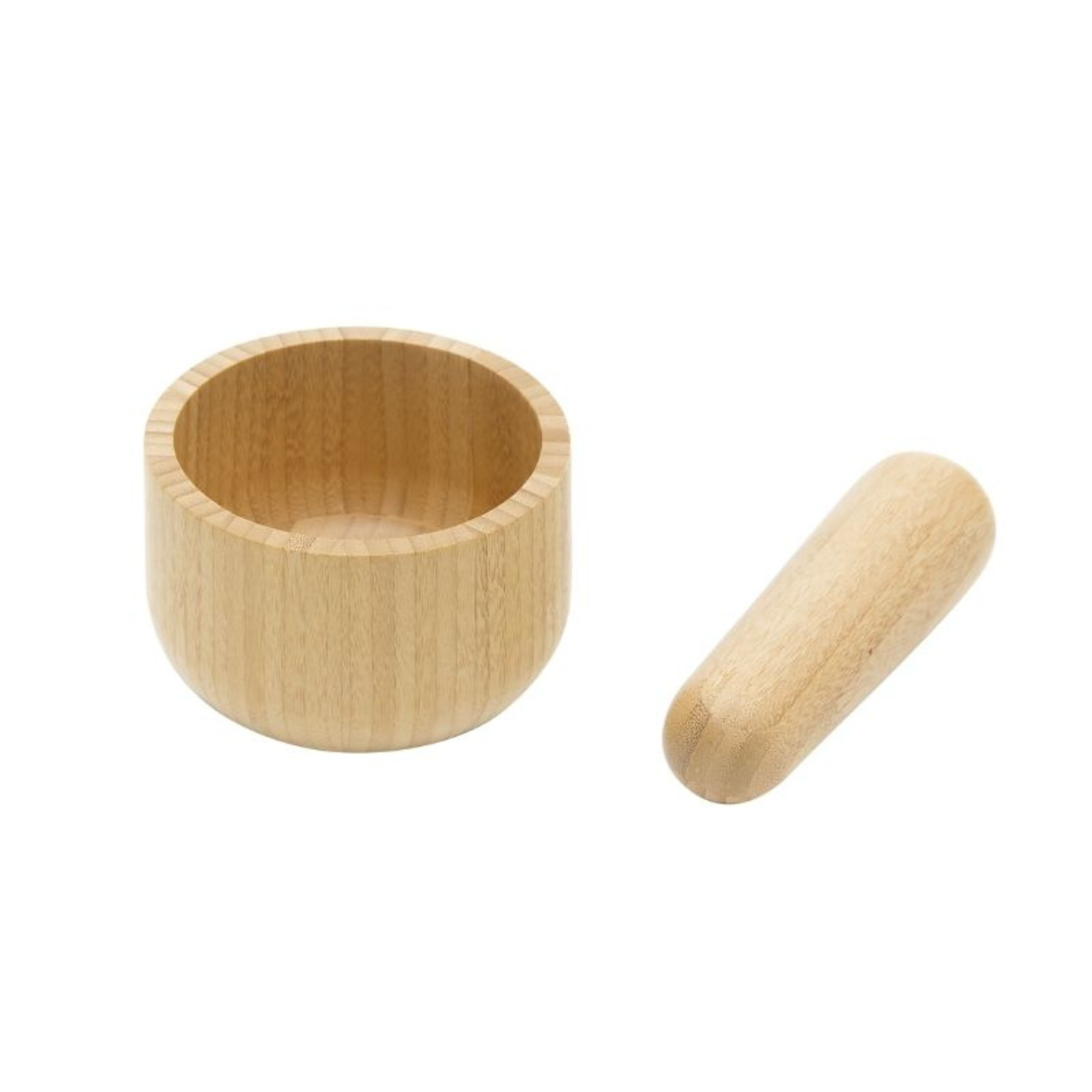 Set pestello e mortaio in bambù - 14x7 cm