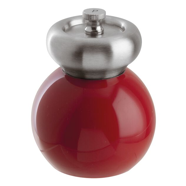 Macinapepe - h 10,0 cm / Rosso, Acciaio Inox