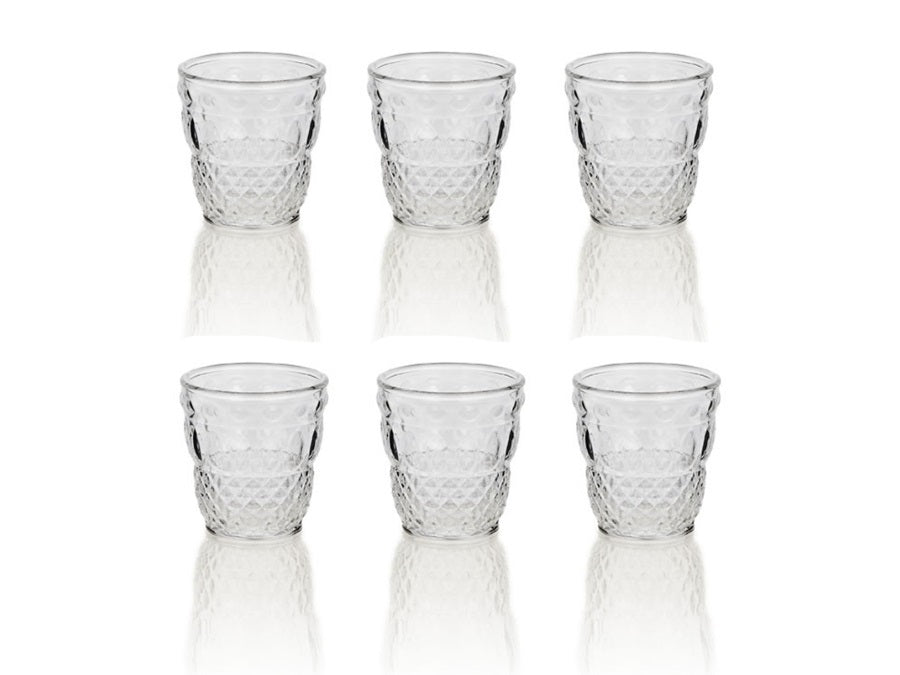 "Ser Lapo" set 6 bicchieri acqua - 28 cl / Trasparente