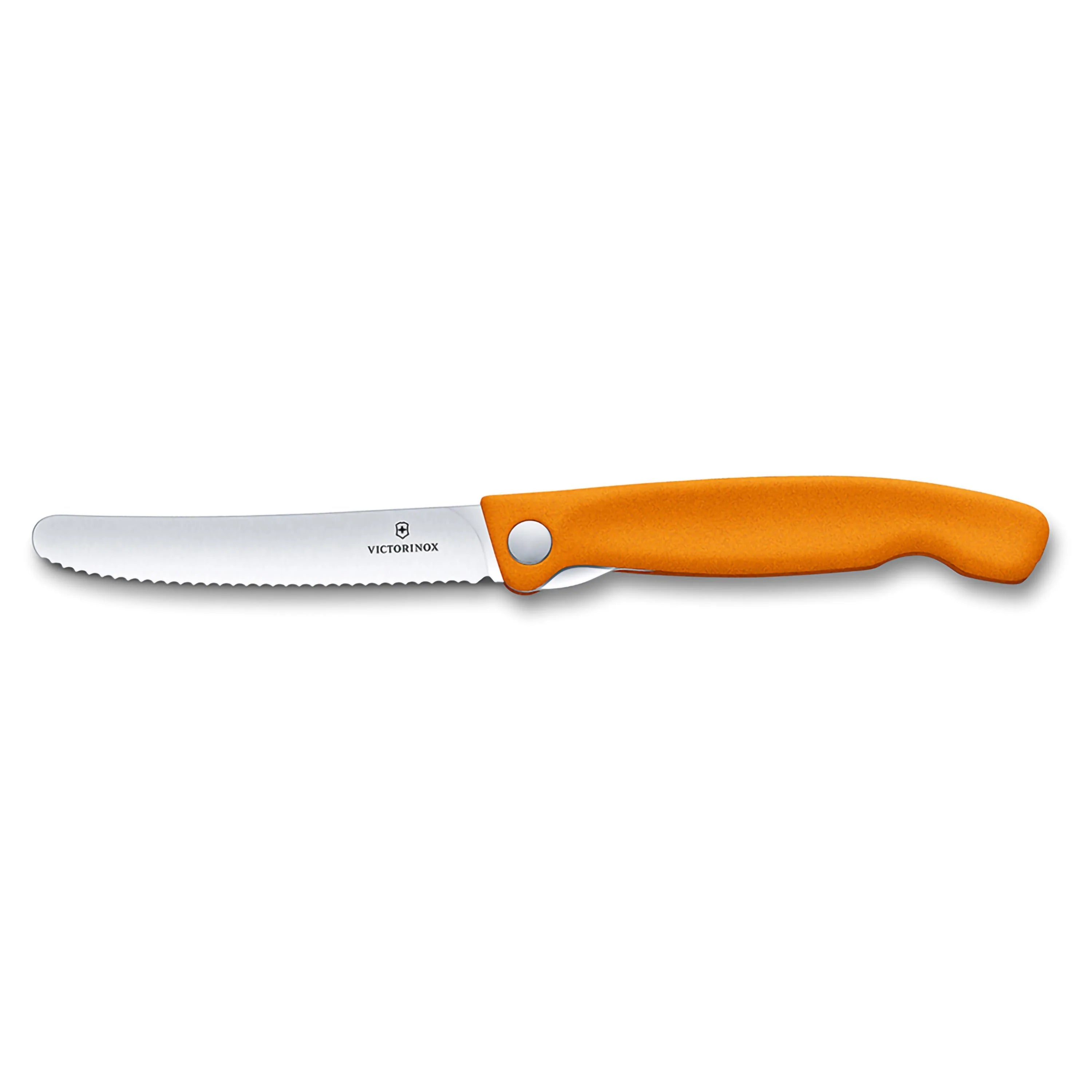 Coltello da tavola-picnic - pieghevole / Arancione