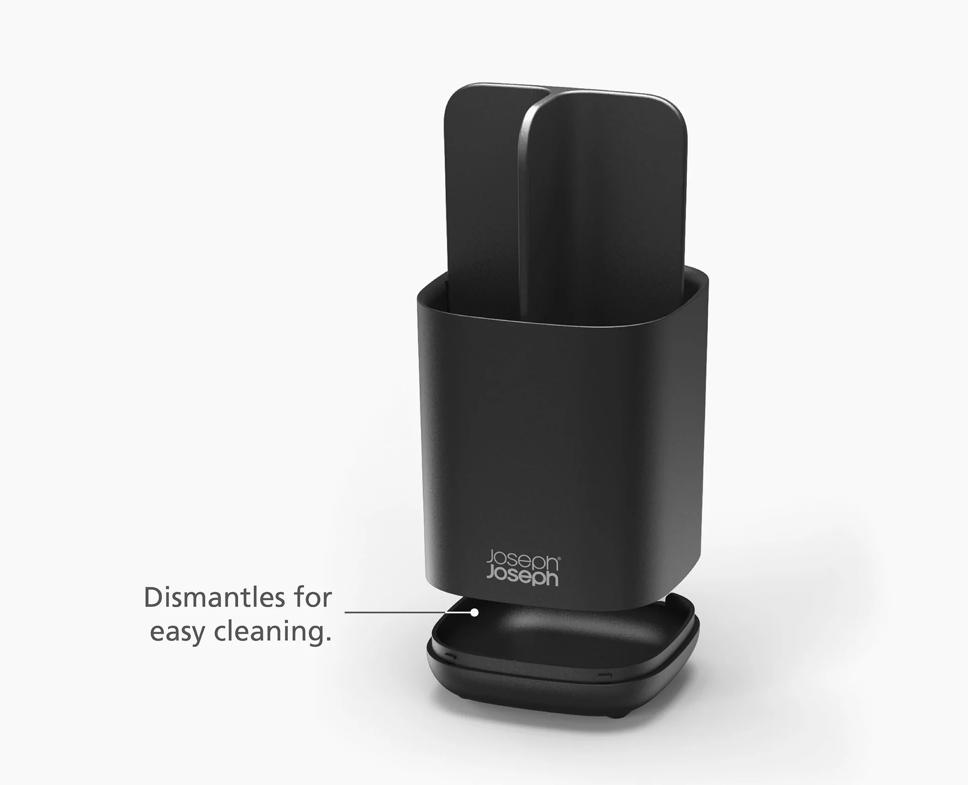 EasyStore™ Porta spazzolini nero opaco