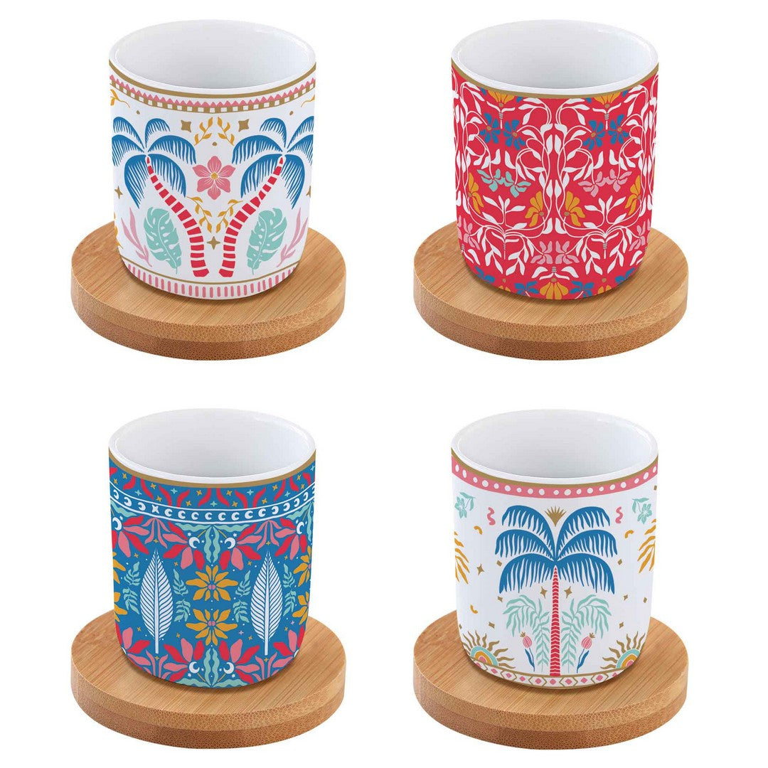 Easy Life set 4 tazze porcellana