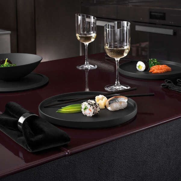 La Boule Piatto piano nero, Ø23,8 cm, Premium Porcelain