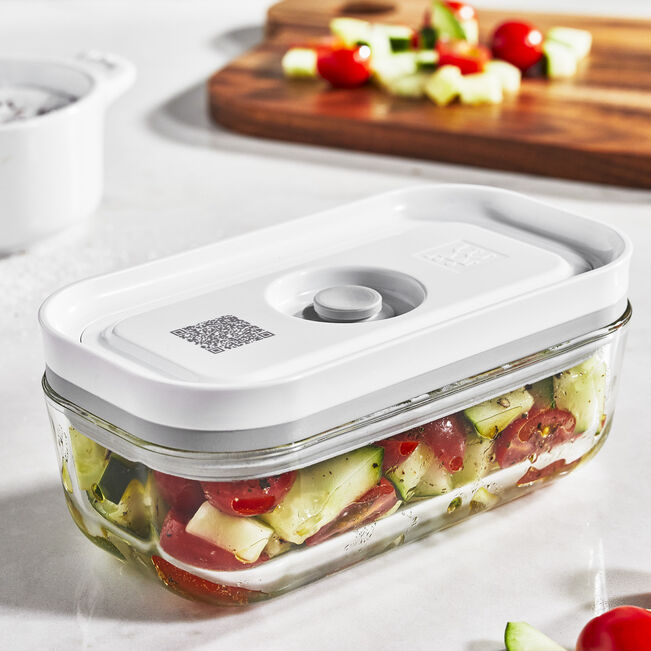 Fresh & Save Contenitore sottovuoto S, vetro, grigio
