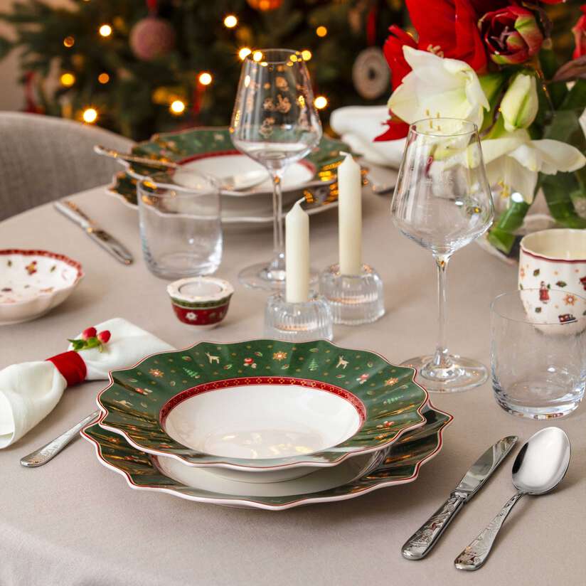 Toy's Delight Piatto fondo verde, Ø26 cm, Premium Porcelain