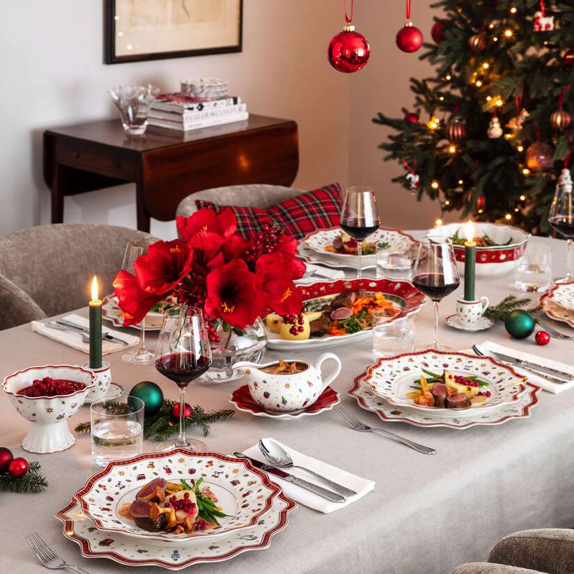 Toy's Delight Salsiera con piattino multicolore, Premium Porcelain