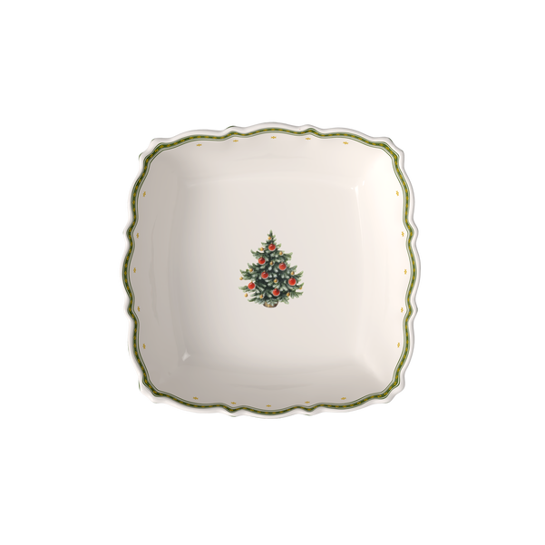 Toy's Delight Piatto da portata rosso, 16 x 16 cm, Premium Porcelain