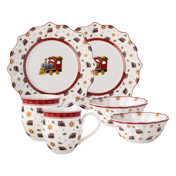 Toy's Delight Set da colazione multicolore, Premium Porcelain