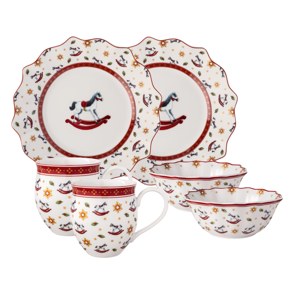 Toy's Delight Set da colazione multicolore, Premium Porcelain