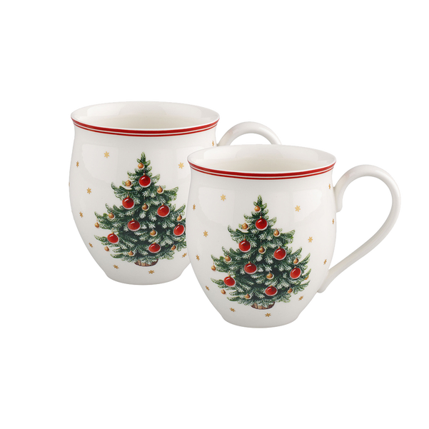 Toy's Delight Tazza con manico rossa, 390 ml, Premium Porcelain - set 2 tazze