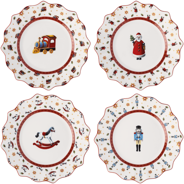 Toy's Delight Set di piatti multicolore, Premium Porcelain - set 4 piatti