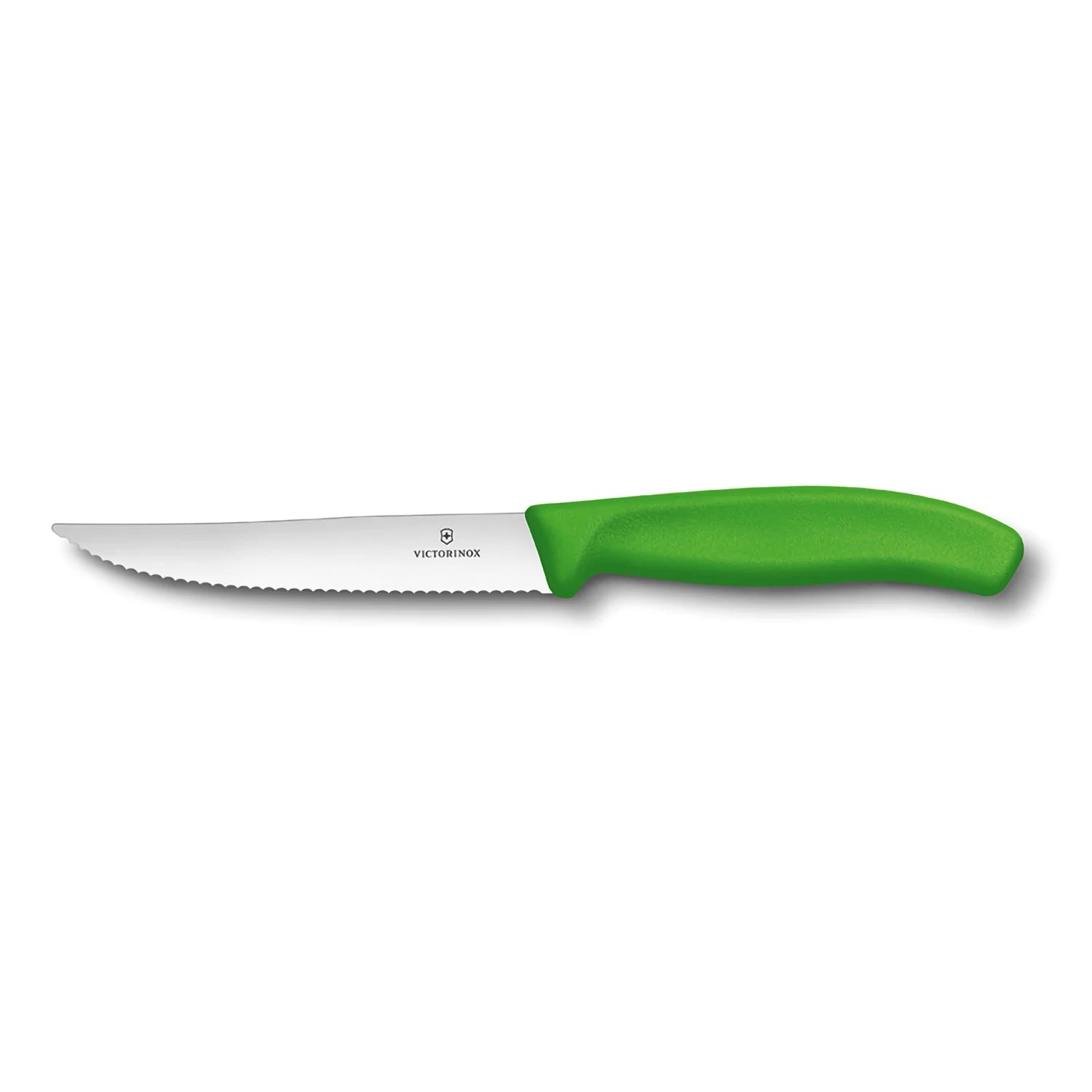 Coltello bistecca e pizza Gourmet ondulato manico verde - Swiss Classic